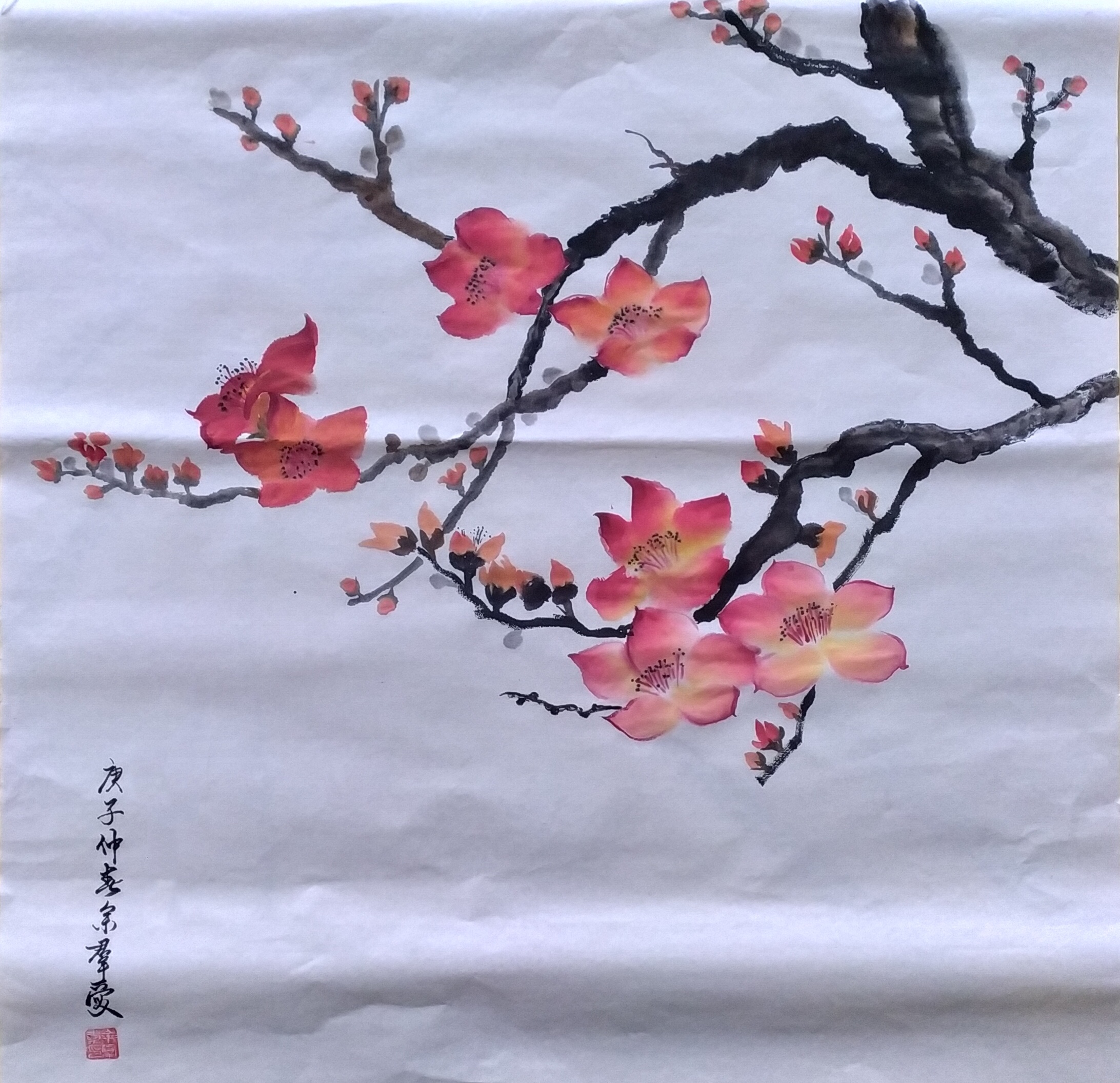 3《英雄花》國(guó)畫(huà) 余愛(ài)群.JPG