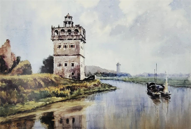 《碉樓》 54x79cm 1998年.jpg