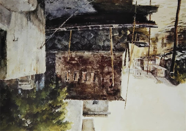 《水鄉夕照》 64x90cm  2006年.jpg