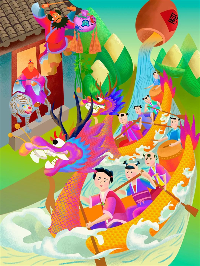 黎立  《祥瑞端午》  電腦插畫  2022年.jpg