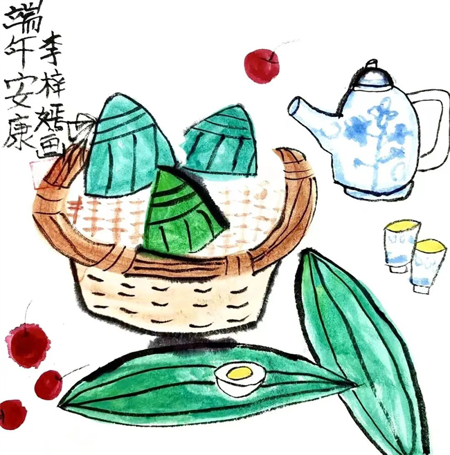 李梓焉  《粽子飄香》  中國(guó)畫.jpg