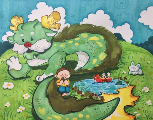 蘇荻菁 《與龍共慶端午》 兒童畫.jpg