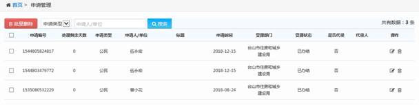 依申請公開情況